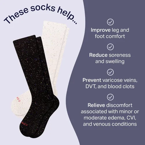 Miniatura 4 de Comrad Knee High Compression Socks for Women and Men - Premium Support Socks for Pregnancy, Nurses, Athletes, and More