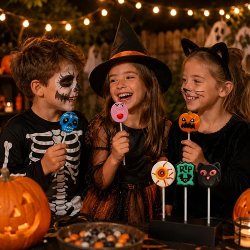 Miniatura 8 de Fruidles Lollipop Suckers Candy, dulces espeluznantes, ideales para bolsas de golosinas de fiesta de Halloween, envueltos individualmente