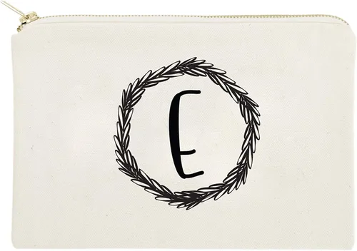 Miniatura 4 de The Cotton & Canvas Co. Bolsa de cosméticos personalizada con monograma y bolsa de maquillaje de viaje, A
