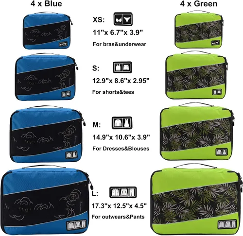 Miniatura 2 de Cubos de embalaje para bolsas de equipaje, accesorios de viaje duraderos con etiqueta de ropa