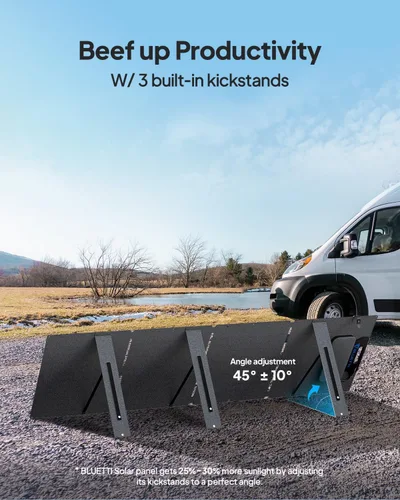 Miniatura 5 de BLUETTI Panel solar de 200 W para generador solar EB3A AC2A AC50B AC70 AC180 AC200L Elite 200 V2 AC300 AC500 B300K, cargador solar plegable