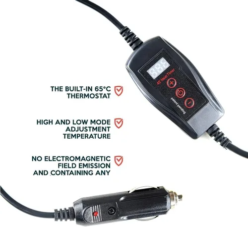 Miniatura 3 de ZONETECH Almohadilla de calentamiento a cuadros rojos, calienta en climas fríos, tamaño perfecto para mascotas (paquete de 2 cuadros rojos)