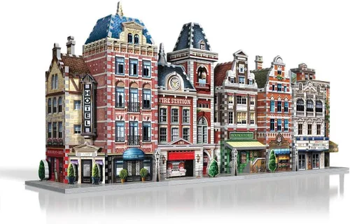 Miniatura 13 de Wrebbit3D Fire Station - Rompecabezas 3D Colección Urbania 285 piezas de rompecabezas Paisaje urbano encantador y único de una ciudad pequeña