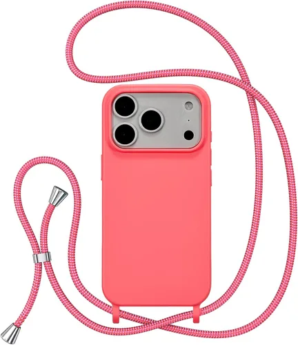 Miniatura 54 de ZTOFERA Funda Crossbody para iPhone 15 Pro con Correa de Cordón Ajustable, Funda Suave de Silicona Líquida para iPhone 15 Pro 6.1 pulgadas - Rosa
