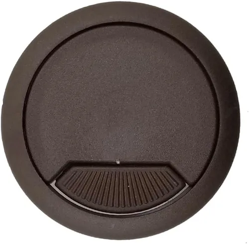 Miniatura 3 de Modket M4327-80-BN - Cubierta de agujero organizador de cables de computadora de PC, 3-1/8 pulgadas, ojal de plástico marrón para escritorio, 1