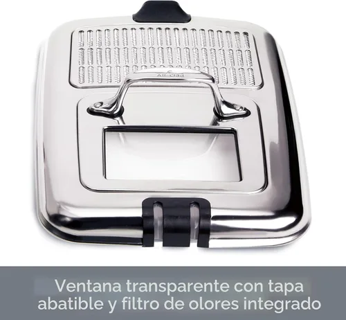 Miniatura 5 de Freidora Eléctrica All-Clad con Cesta y Tapa, Freidora Profunda de Acero Inoxidable para Uso Doméstico, 1700W, Apta para Lavavajillas