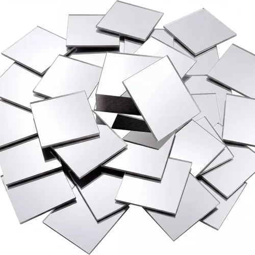 Miniatura 5 de Jetec 50 piezas de espejo cuadrado acrílico adhesivo de tamaño mini azulejos de espejo cuadrado pequeños para manualidades y suministros