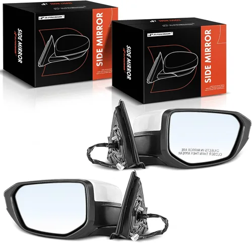 Miniatura 9 de A-Premium Espejo de puerta eléctrica lateral izquierdo y derecho compatible con Honda Civic 2016-2021, sin calefacción, con ajuste de cristal Negro
