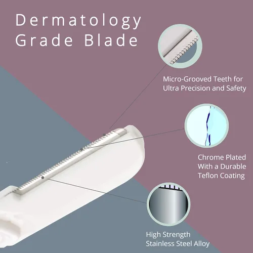 Miniatura 7 de Herramienta de dermaplaning (6 unidades) y paquete de aceite Dermaplane: afeitadora facial fácil de usar con aceite de afeitado suave para una