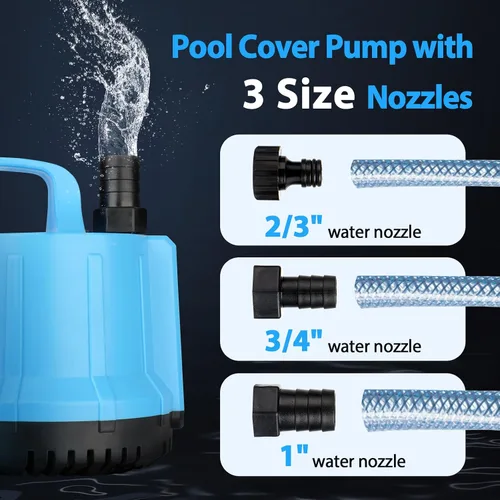 Miniatura 6 de Bomba de agua sumergible de 1200 GPH de 115 W para tanque de peces grande de 140-300 galones, estanque, acuario, fuente, drenaje de piscina, sistema