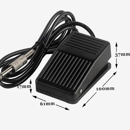 Miniatura 2 de LEEYUKA Pedal de pie de tatuaje - Pedal de pie de tatuaje de plástico Interruptor de pie redondo negro para máquina de tatuaje Fuente