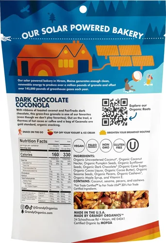 Miniatura 2 de Grandyoats Granola orgánica, trozos de chocolate coconola, 9 onzas