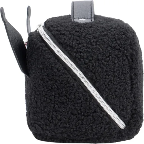 Miniatura 4 de Bolsa Organizadora de Maquillaje de Viaje Impressions Vanity Kuromi, Bolsa de Cosméticos con Cremallera que se Abre Plana con Textura de Tela Sherpa