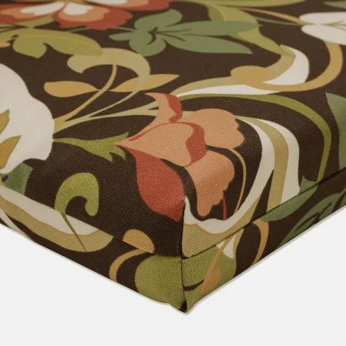 Miniatura 5 de Pillow Perfect Cojín floral para interiores y exteriores, con lazos y relleno de fibra de felpa, resistente a la intemperie y a la decoloración