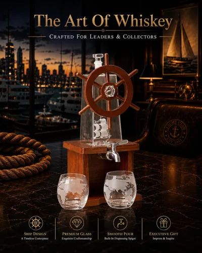 Miniatura 6 de Jillmo Juegos de decantadores de whisky para hombres, decantador de licor de 42.3 fl oz, regalos para hombres