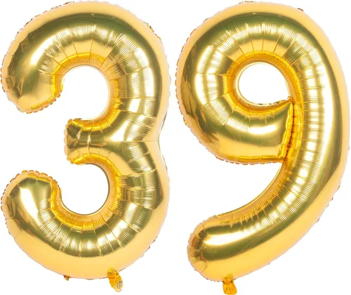 Miniatura 105 de Globos de helio de 40 pulgadas con dígitos dorados para fiesta de cumpleaños., Número 0, 40 pulgadas, número 0 oro 7