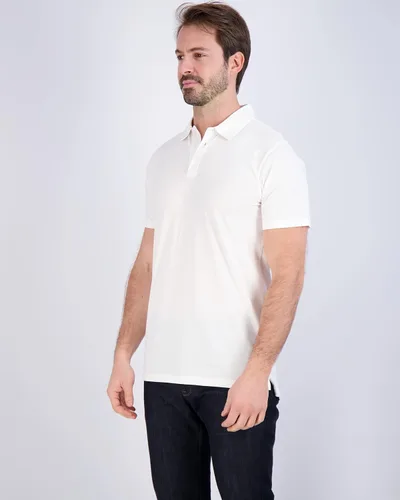 Miniatura 60 de Real Essentials Paquete de 3: Polo de manga corta de algodón para hombre, de secado rápido, transpirable, (disponible en tallas grandes y altas)