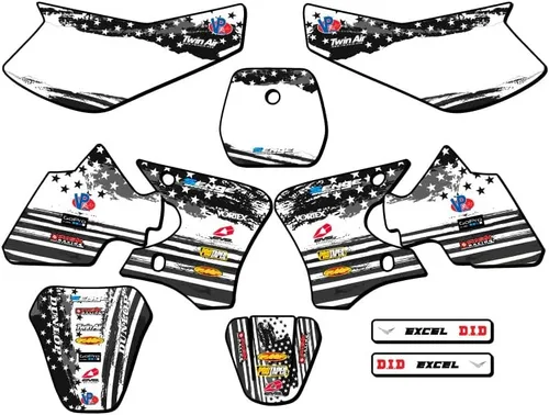 Miniatura 8 de Kit de base gráfica TTR 90 Merica Grey Senge 2000-2008 compatible con Yamaha