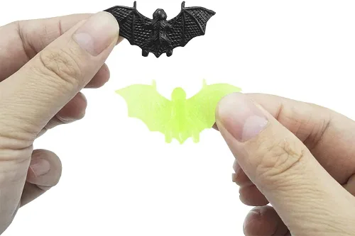 Miniatura 4 de 40 unidades de mini murciélagos 3D para decoración de Halloween, murciélagos de plástico para manualidades, espeluznante broma aterradora