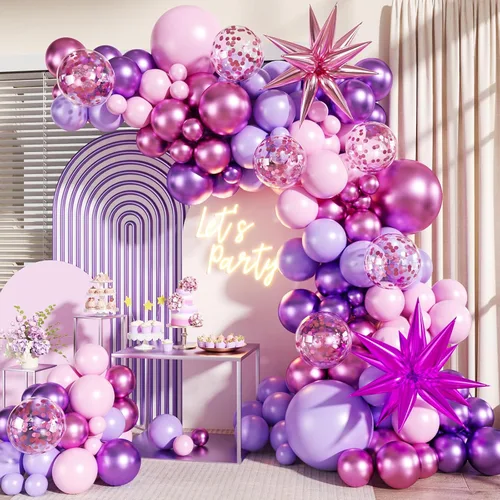 Miniatura 23 de Kit de arco de guirnalda de globos de color azul, blanco y plateado, 140 piezas globos de confeti azul marino claro metálico plateado y blanco