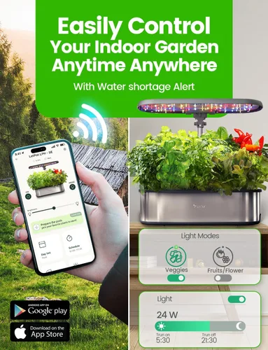 Miniatura 3 de Sistema de cultivo hidropónico LetPot LPH-SE, kit de jardín de hierbas inteligente de 12 cápsulas para interior, jardín interior, controlado por APP