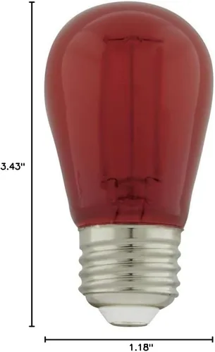 Miniatura 3 de Satco - S8022 - Bombilla - Rojo Transparente