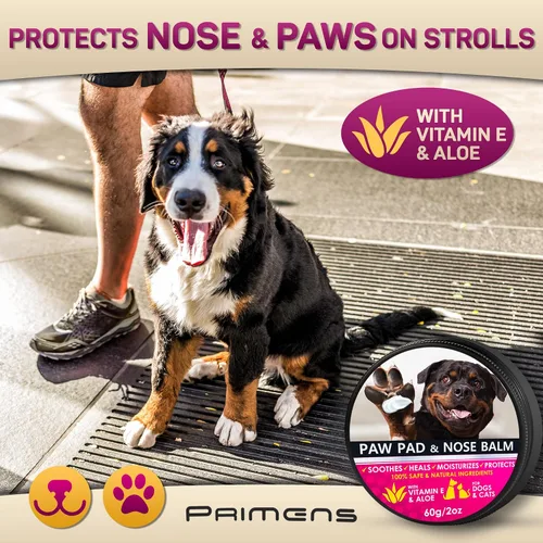 Miniatura 2 de Bálsamo natural para patas de perro, protección de patas para pavimento caliente, cera de patas de perro para patas secas y nariz, humectante