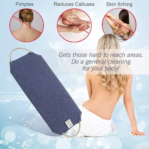 Miniatura 5 de Evridwear Exfoliante de espalda para ducha, limpiador corporal de doble cara con asas, limpieza profunda, masaje y exfoliación, lavadora de espalda