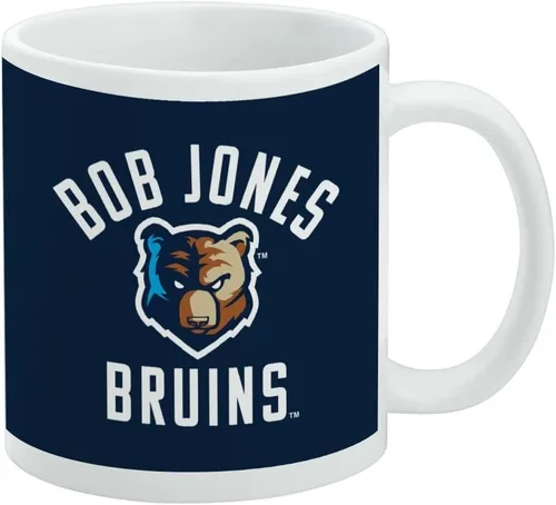 Taza de cerámica con logotipo de Bob Jones University Bruins, tazas de regalo originales para café, té y bebidas calientes, 11 oz, blanca