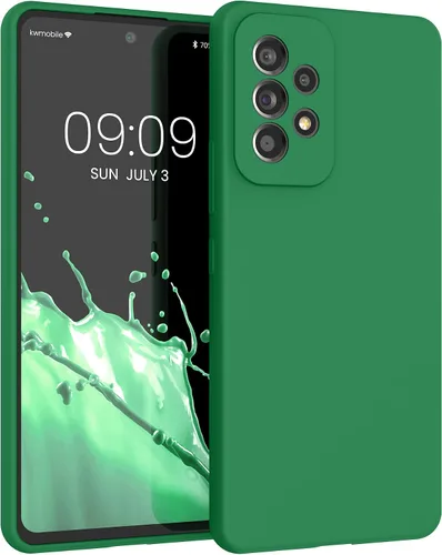Miniatura 25 de kwmobile Funda compatible con Samsung Galaxy A32 5G - Funda de silicona TPU con acabado suave - Rosa impresionante
