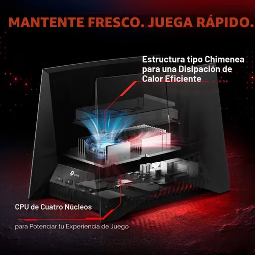 Miniatura 7 de TP-Link Enrutador para juegos Wi-Fi 7 Tri-Band BE19000 Archer GE800 12-Stream Puertos 2×10G + 4×2.5G, USB 3.0 Aceleración Turbo, Puerto
