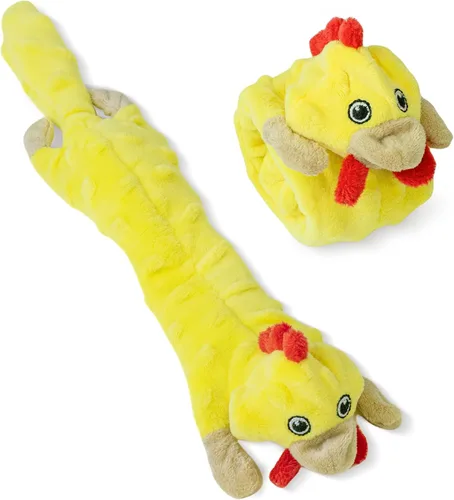 Miniatura 10 de SHARLOVY Paquete de 5 juguetes chirriantes para perros, juguetes de peluche de burbujas para dentición para cachorros, juguetes para perros
