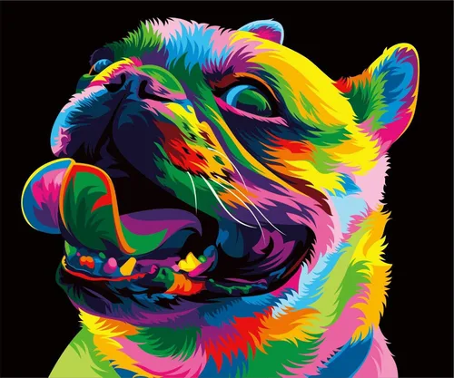 Newsight Pintura al óleo DIY Paintworks Pintar por números para niños y adultos (Perro Lindo)