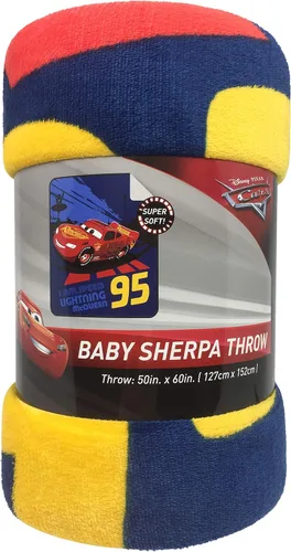 Miniatura 3 de Jay Franco Disney Pixar Cars Lightning McQueen - Manta de Sherpa, mide 50 x 60 pulgadas, ropa de cama para niños - Resistente a la decoloración