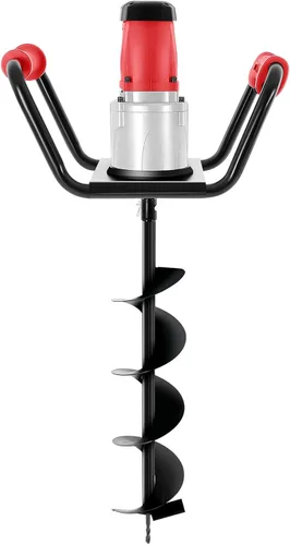 Excavadora eléctrica de agujeros para postes de 1500 W con broca de taladro de 6 pulgadas, taladro de tierra de 1.6 HP para postes de valla,