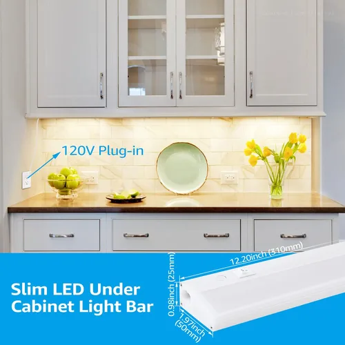 Miniatura 4 de TORCHSTAR Iluminación para debajo del gabinete, kit de luz LED enlazable para debajo del gabinete, control individual, 12 pulgadas, blanco cálido