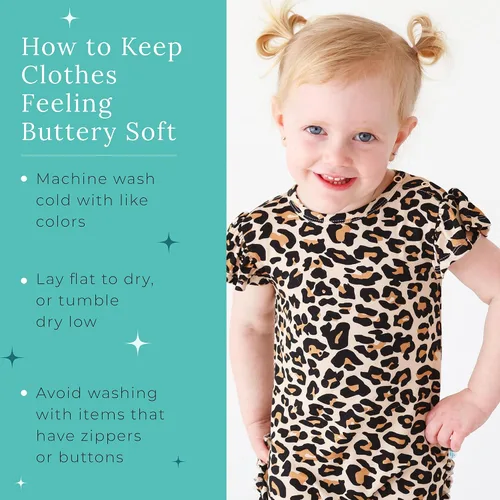 Miniatura 30 de Posh Peanut Mameluco de manga casquillo con volantes para bebé, ropa para niñas recién nacidas, pijama de una pieza para niños, viscosa suave