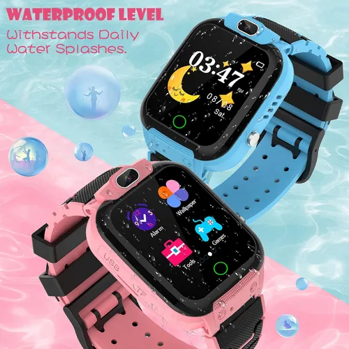 Miniatura 7 de CMKJ Reloj inteligente para niños con 14 juegos reloj de juguetes para niños con cámara y reproductor de MP4 pantalla táctil regalo para niñas