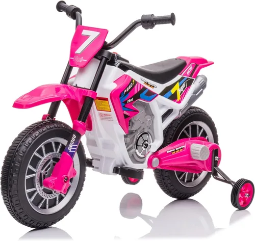 Miniatura 7 de Bicicleta de Dirt Eléctrica para Niños Batería de 12V Motocicleta Eléctrica Alimentada por Batería para Niños Juguete de Montar Motocicleta Verde 3