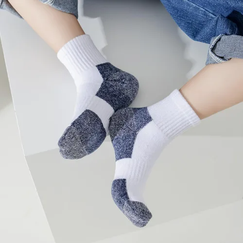 Miniatura 12 de EPEIUS Calcetines acolchados de algodón grueso para niños y niñas, calcetines atléticos deportivos para correr, paquete de 6 unidades, 4-14 años