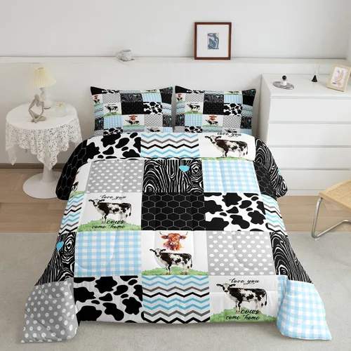 Miniatura 19 de Juego de edredón de pingüino, tamaño matrimonial, edredón de plumón de pingüino kawaii, juego de ropa de cama de animales antárticos para niños