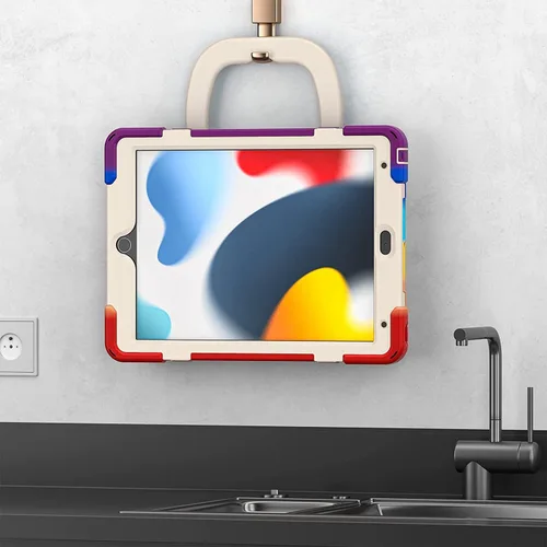 Miniatura 8 de Funda para iPad Air de 3ª generación – Funda resistente para niños con soporte giratorio, soporte para lápices y correa de transporte para iPad