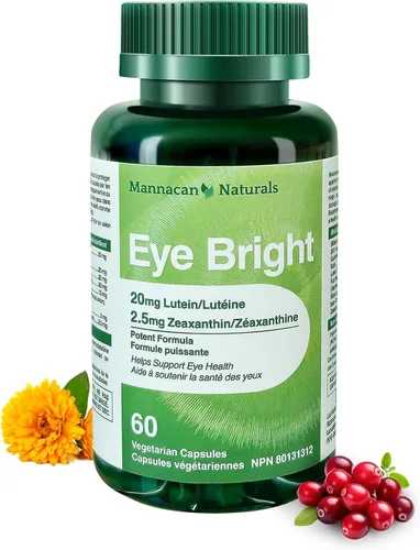 Suplementos de luteína y zeaxantina, 60 cápsulas, luteína para ojos, suplemento de arándano para ojos, Areds 2 luteína zeaxantina vitamina para la