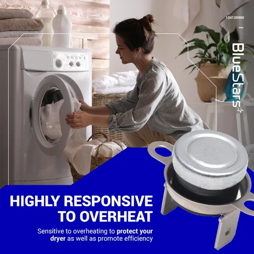 Miniatura 2 de BlueStars 134120900 Limitador de Fusible Térmico para Secadora - Compatible con Secadoras Frigidaire Kenmore Gibson Electrolux - Reemplaza