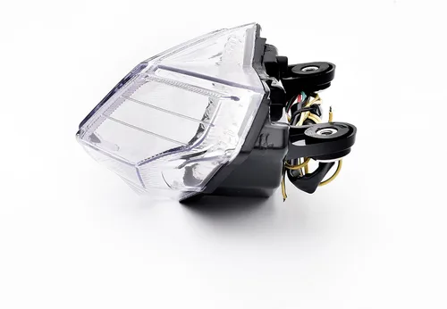 Miniatura 3 de TOPZONE Compatible con Ducati SUPERBIKE 1198 y 1098 S y 848; luz trasera LED de freno + indicadores de señal de giro integrados (lente transparente)