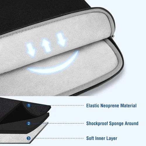 Miniatura 3 de MOSISO - Funda para Laptop de 15, 15.6 y 16 pulgadas, tipo sleeve, compatible con MacBook Pro de 16 pulgadas, laptops HP, Acer, Dell, Lenovo, ASUS