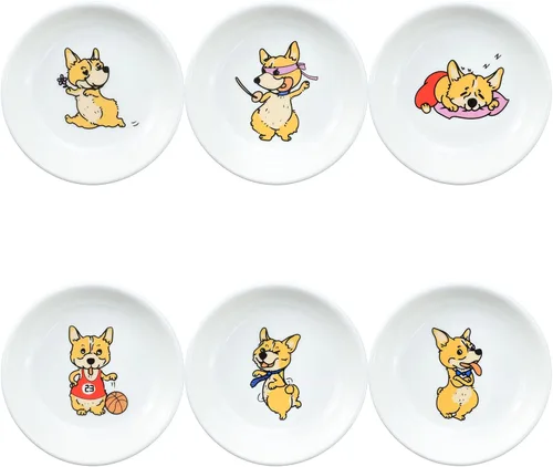 Miniatura 8 de Divertidos platos de cerámica con diseño de vaca y pájaro de caricatura, platos de condimentos, cuencos de sushi y soja, platos de aperitivo, platos
