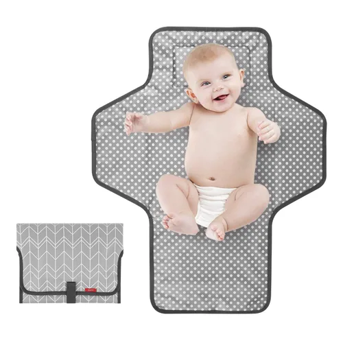 Miniatura 8 de Babebay Cambiador de pañales portátil impermeable, tapete cambiador de viaje plegable para bebé, niña, niño, estación de cambio de viaje ligera