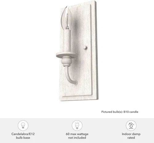 Miniatura 5 de Hunter Fan Company 19641 Southcrest - Aplique de pared, color blanco envejecido