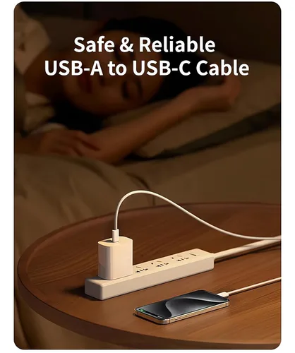 Miniatura 6 de [Paquete de 2 unidades de 1 m Certificado MFi] Cable USB C tejido CarPlay para cargador Apple iPhone 17 Pro Max, cable USB A a USB-C duradero